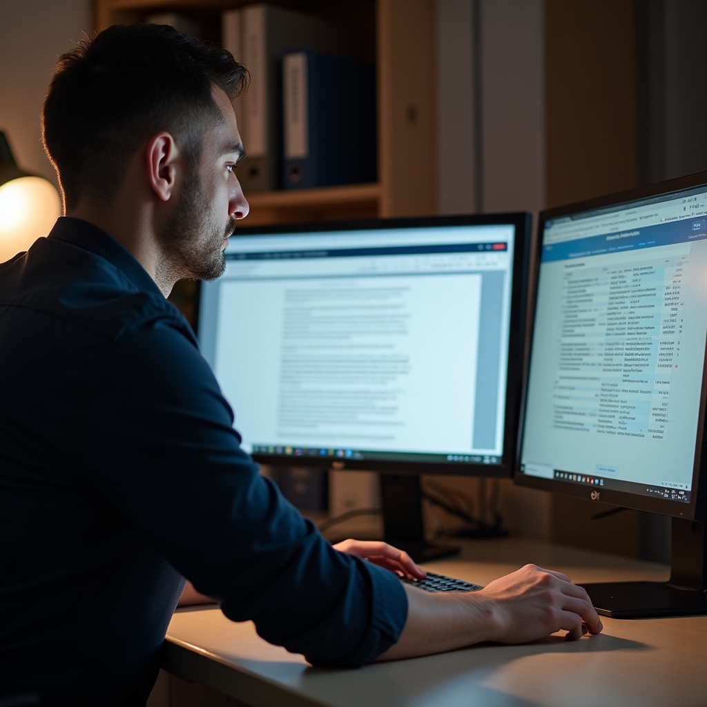 Консультант работает над финансовыми документами компании